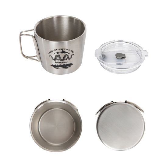 KingCamp 350ml Stainless Steel Cup with Lid