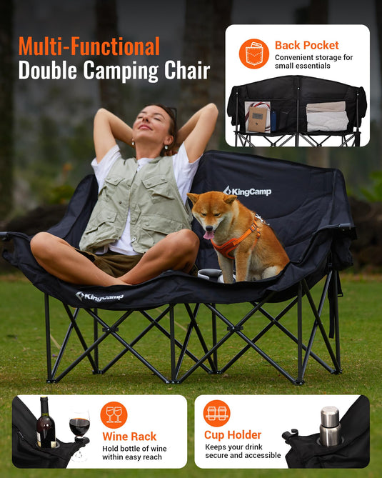 KingCamp Oversize Double Camping Loveseat