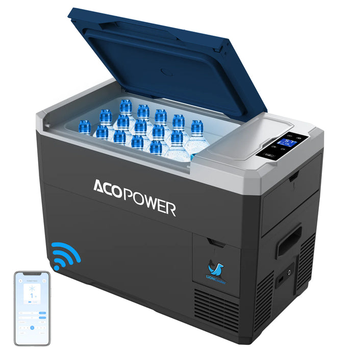 ACOPOWER LiONCooler Mini Solar Powered Car Fridge Freezer, 19 Quarts