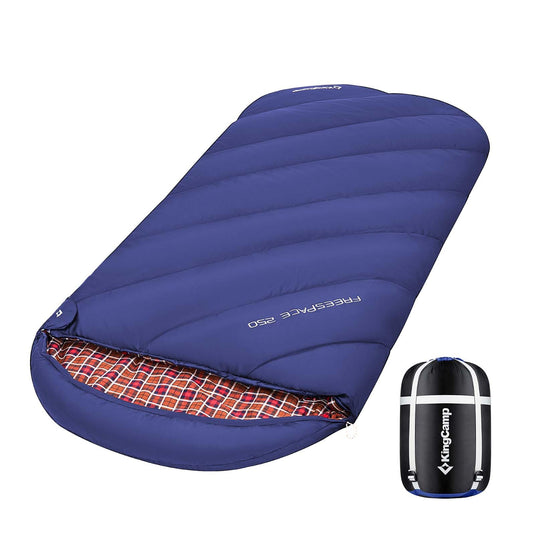 KingCamp FREESPACE 250 3-Season Plus Size Flannel Sleeping Bag