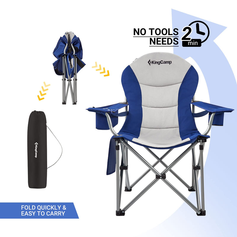 Load image into Gallery viewer, KingCamp Camping Armchair Heavy Duty Ergonomic Padded Arm Chair
