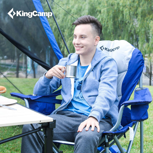 KingCamp Camping Armchair Heavy Duty Ergonomic Padded Arm Chair