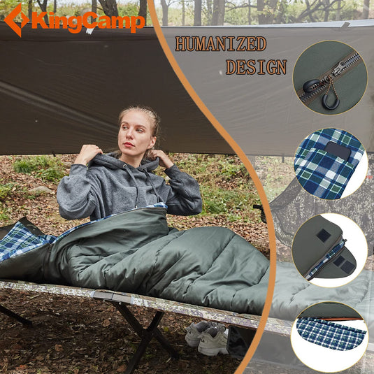 KingCamp FOREST PLUS 500 3 in 1 Flannel Sleeping Bag