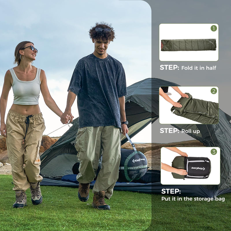 Load image into Gallery viewer, KingCamp FREESPACE 250D Double-Sized Sleeping Bag
