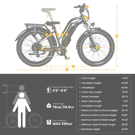 Magicycle Cruiser Pro 26" Fat Tire Electric Bike 750W Electric Bike