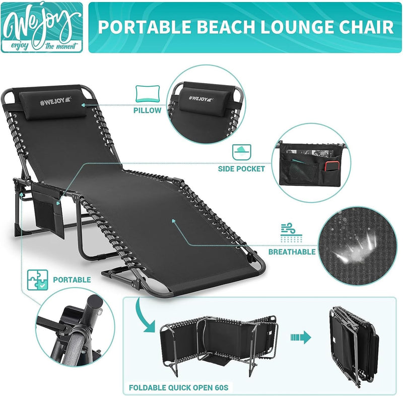 Load image into Gallery viewer, WEJOY 3-Folding Lounge Chair Set of 2
