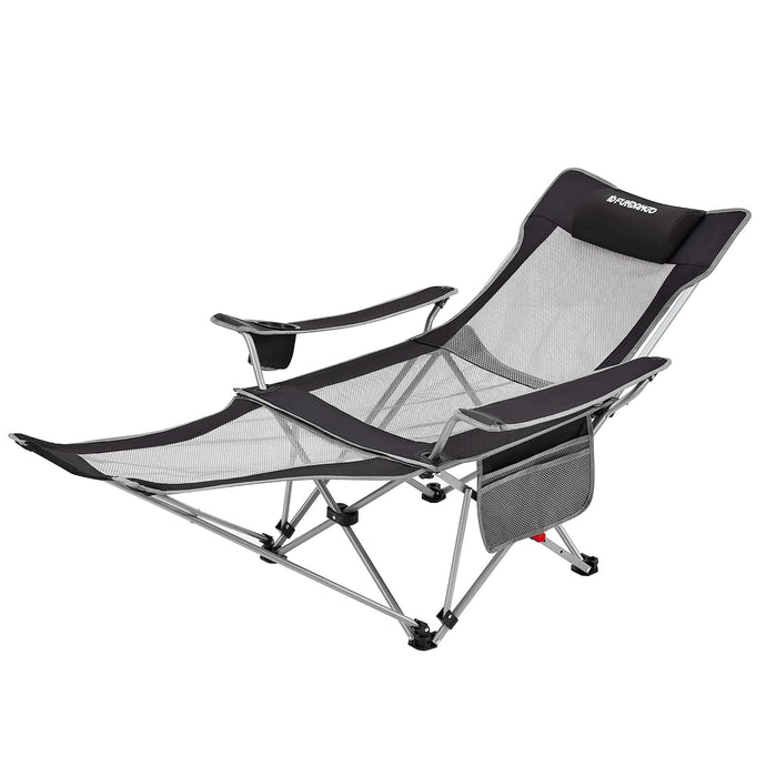 FUNDANGO Folding Chair Lounge Chair with Foot Rest