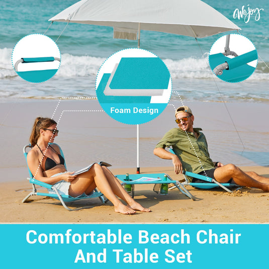 WEJOY Fully Folding Table and Chair Set