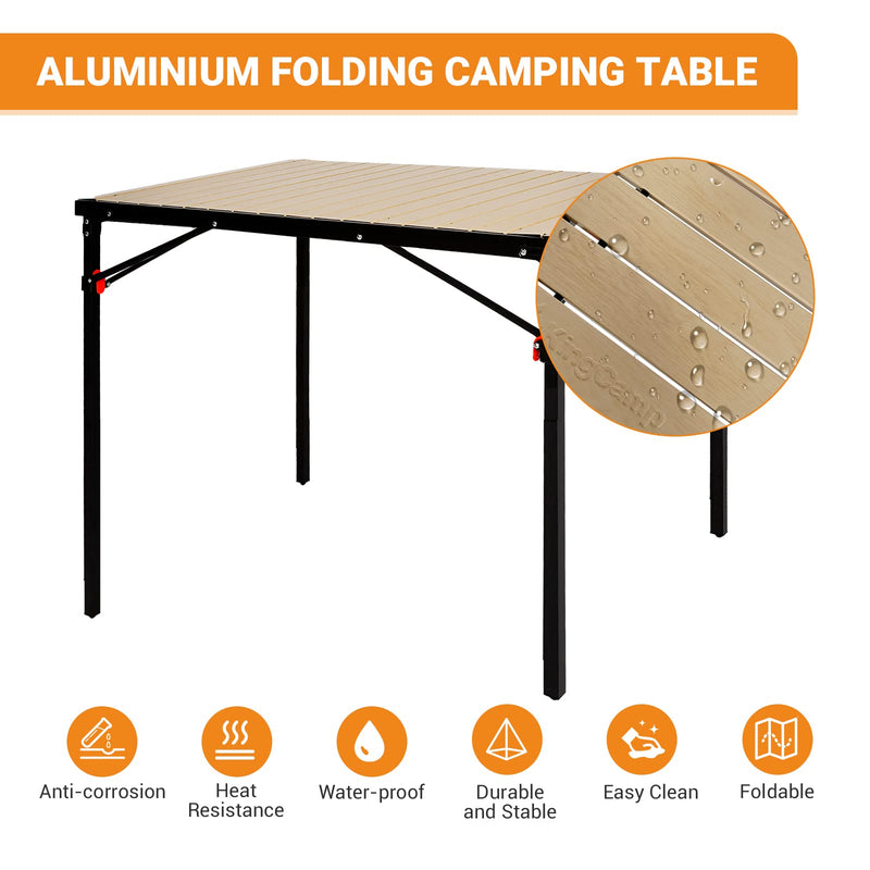 Load image into Gallery viewer, KingCamp Aluminum Roll Up Camping Foldable Table
