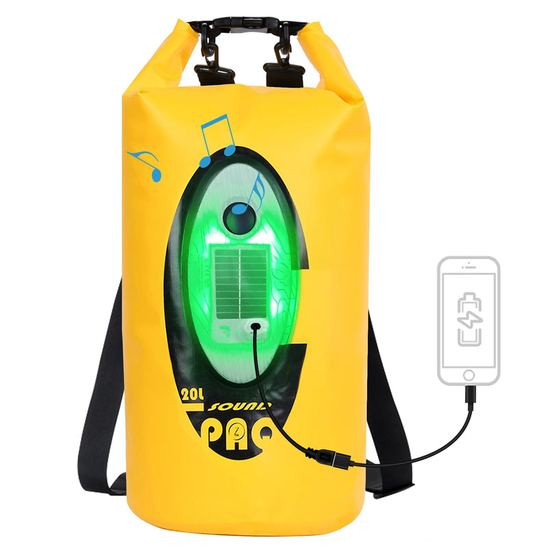 Load image into Gallery viewer, KinWild Dry Bag Waterproof with Solar Bluetooth Speaker &amp; Light
