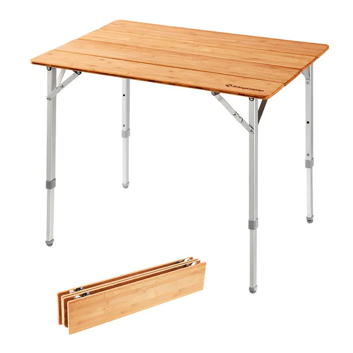 KingCamp BAMBOO 10065 4-Folding Bamboo Table L