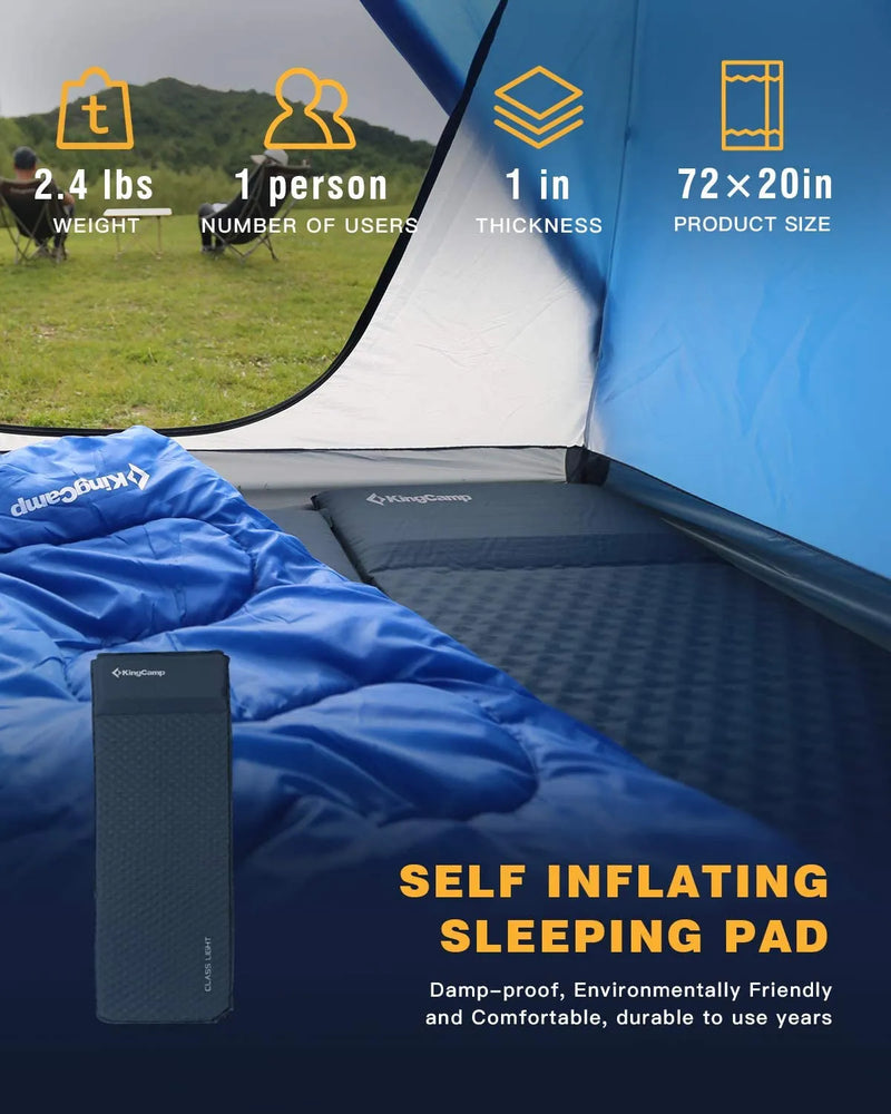 Load image into Gallery viewer, KingCamp CLASSIC COMFORT Single Self-inflateble Pad
