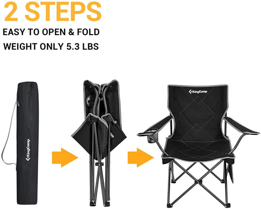 KingCamp LOTUS B10 2 Pack Folding Camping Chairs