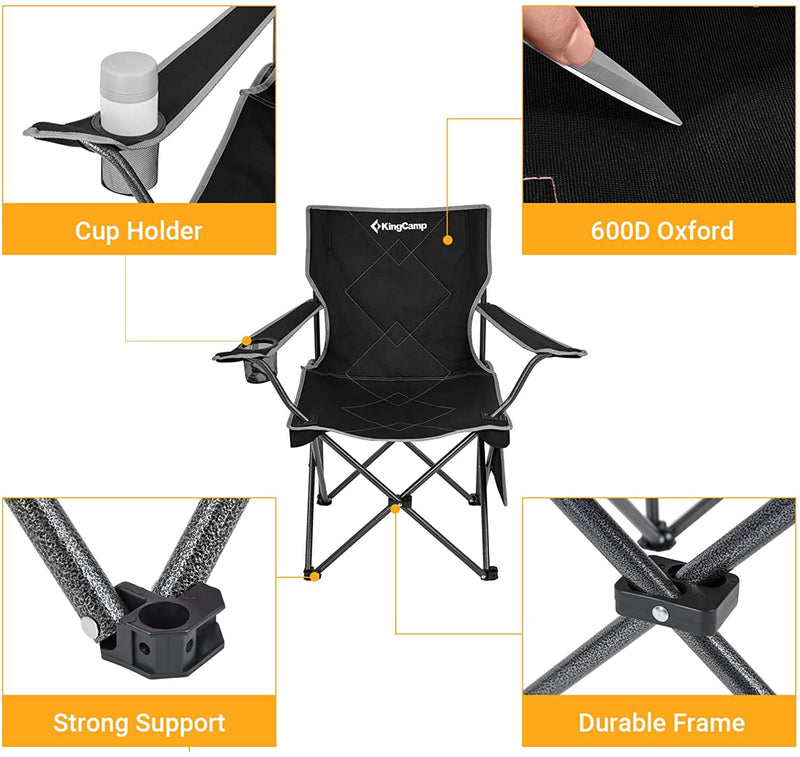 Load image into Gallery viewer, KingCamp LOTUS B10 2 Pack Folding Camping Chairs
