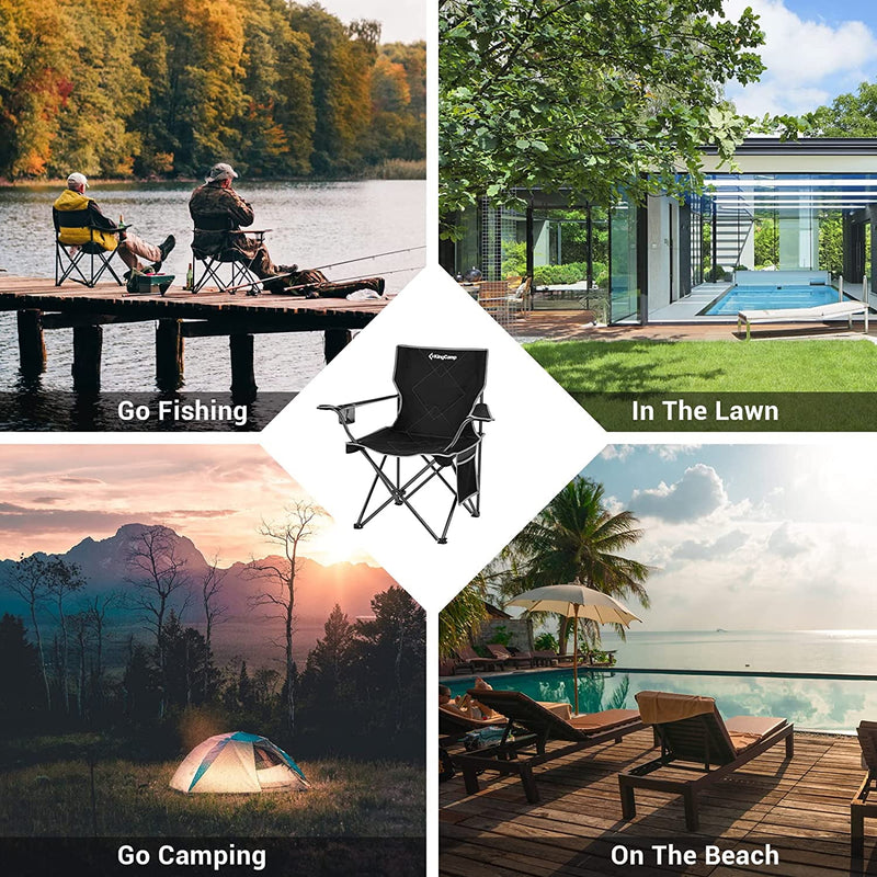 Load image into Gallery viewer, KingCamp LOTUS B10 2 Pack Folding Camping Chairs
