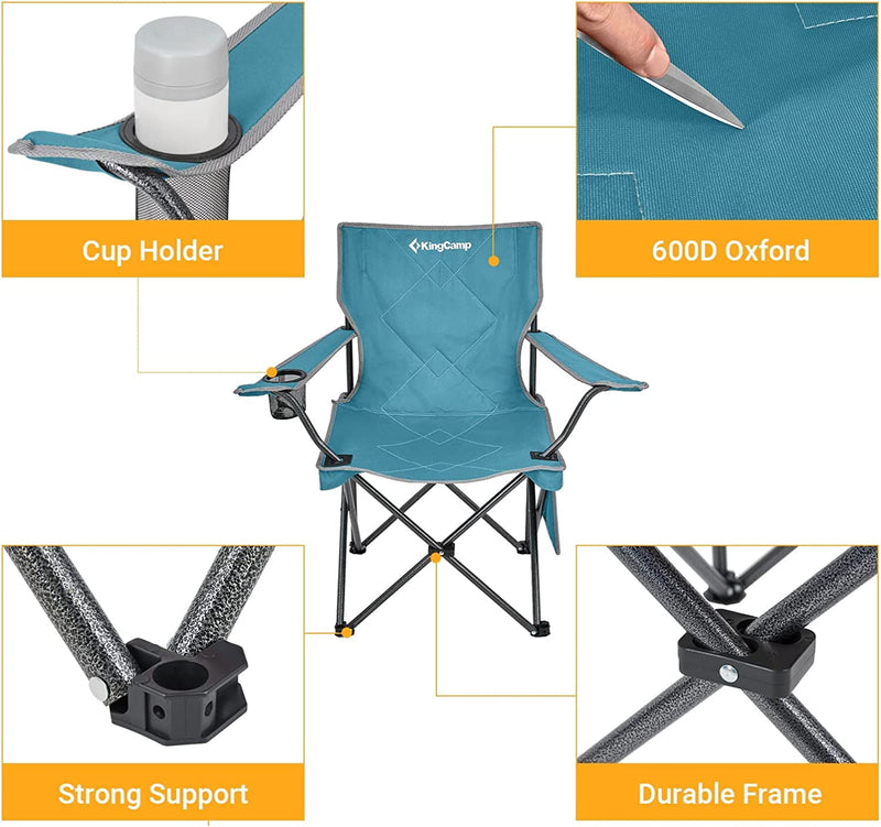 Load image into Gallery viewer, KingCamp LOTUS B10 2 Pack Folding Camping Chairs
