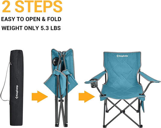 KingCamp LOTUS B10 2 Pack Folding Camping Chairs