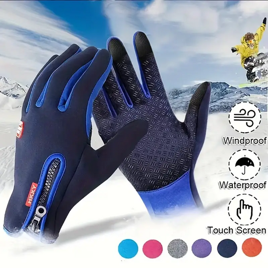 KinWild 1pair Waterproof Touch Screen Mittens