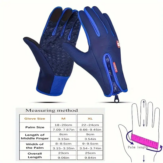 KinWild 1pair Waterproof Touch Screen Mittens